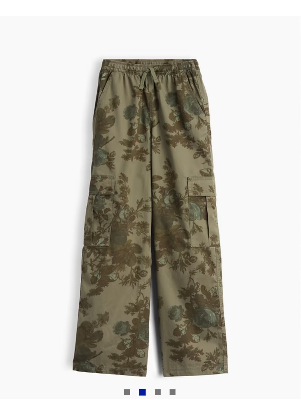 GAP Factory NWT Olive Green Floral Cargo Pants